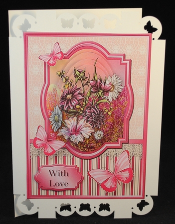 Fields of Flowers Pyramid Card Front by Yvonne Middleton