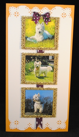 WESTIE PICTURE FRAME TOPPERS X 3 ANY OCCASION by Yvonne Middleton