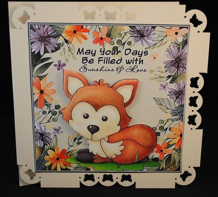 Cute fox may your days card front by Yvonne Middleton