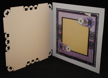 Vintage Lace Flower Purple Card Kit 1224 by Yvonne Middleton