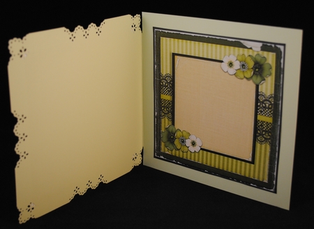 Vintage Lace Flower Green Card Kit 1225 by Yvonne Middleton