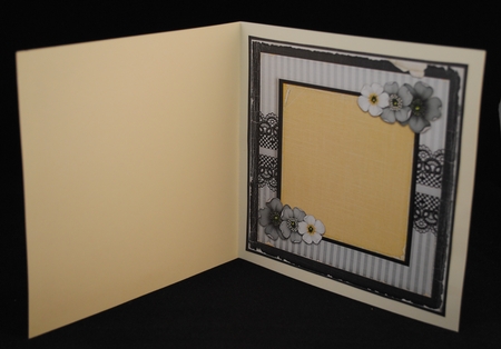 Vintage Lace Flower Grey Card Kit 1226 by Yvonne Middleton