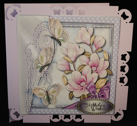 Beautiful Lilac Magnolias and Butterflys  by Yvonne Middleton