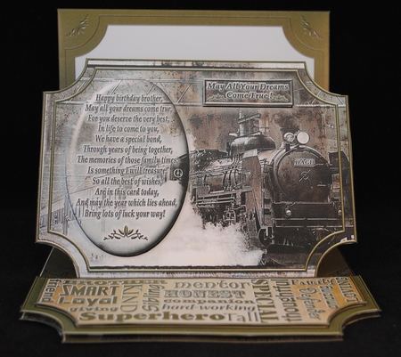 Happy Birthday Brother Easel Card Mini-Kit by Yvonne Middleton