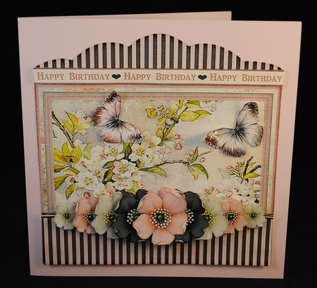 Vintage Stripes Appleblossom soft colours 1227 by Yvonne Middleton