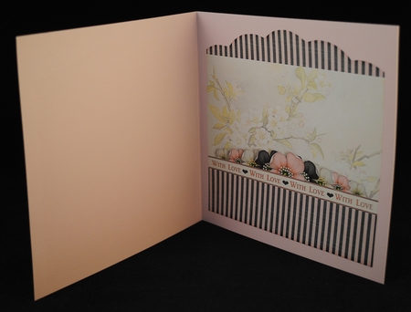 Vintage Stripes Appleblossom soft colours 1227 by Yvonne Middleton