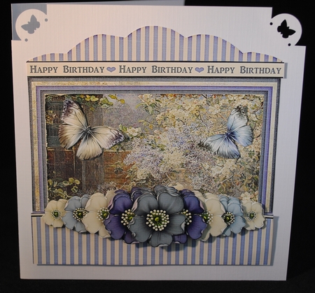 Vintage Stripes Lilacs soft colours 1229 by Yvonne Middleton