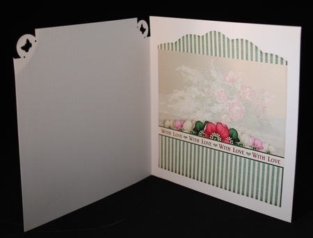 Vintage Stripes Lilacs and Roses soft colours 1230 by Yvonne Middleton