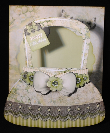 Vintage Handbag Card with matching envelope 1234 by Yvonne Middleton