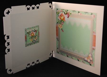 A Vintage Rose Card Front Kit by Yvonne Middleton