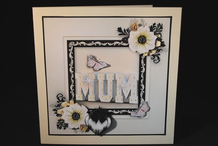 Mum In Lights Card Front Kit by Yvonne Middleton