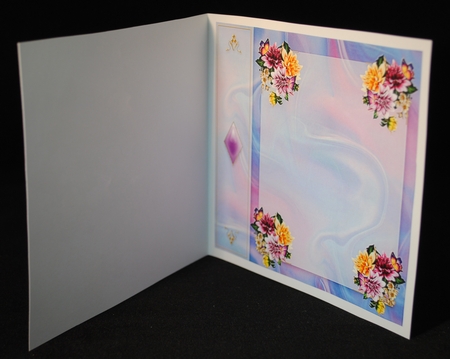 Dahlias on an Eye Catching Lilac Background by Yvonne Middleton