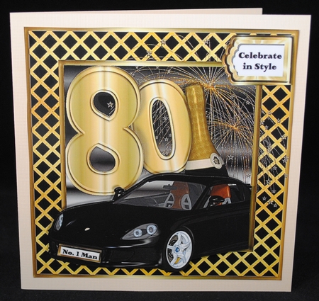 Special Birthday Sports Car - Age 80 by Yvonne Middleton