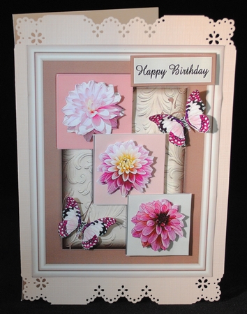 pink dahlia greetings by Yvonne Middleton