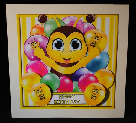 BEE HAPPY ... small square by Yvonne Middleton
