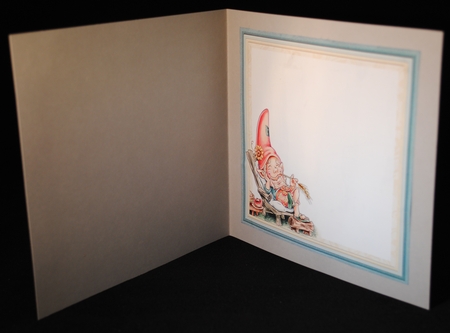 GARDEN GNOME CHILLING 8x8 Decoupage & Insert Mini Kit by Yvonne Middleton