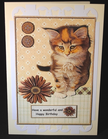 Purrrfect Birthday Cute Kitten by Yvonne Middleton