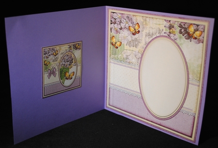 Vintage Soft Lace Flowers And Butterflies Purple 1257 by Yvonne Middleton