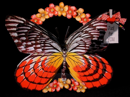 Butterfly Shaped A-Frame Card - 41 by Yvonne Middleton