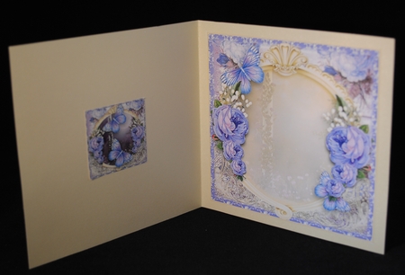 Purple Butterfly Ball Card Front Kit by Yvonne Middleton