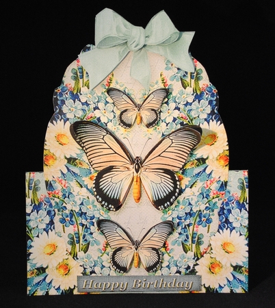 Over The Top Card and Facets Box Butterflies and Flowers by Yvonne Middleton