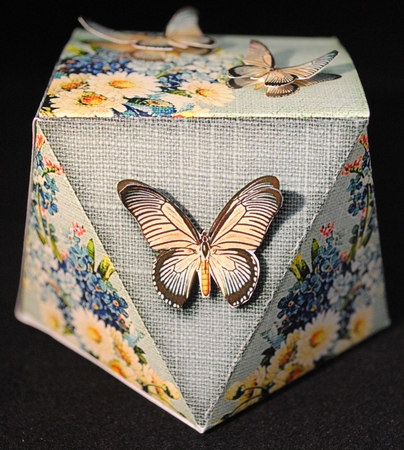 Over The Top Card and Facets Box Butterflies and Flowers by Yvonne Middleton