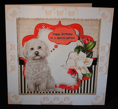 Cute Dog card With Text bubble 2 by Yvonne Middleton