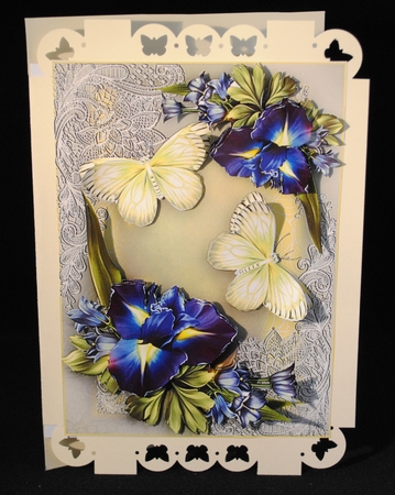 Beautiful Lemon Flutters A5 Card Front Kit by Yvonne Middleton