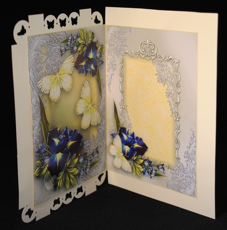 Beautiful Lemon Flutters A5 Card Front Kit by Yvonne Middleton