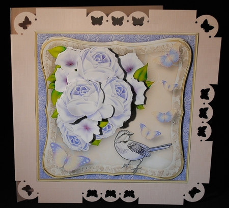 Lilac Roses - Decoupage Card Mini Kit by Yvonne Middleton