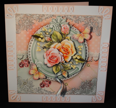 Roses and Lace Card Front Kit by Yvonne Middleton
