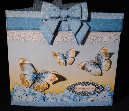 Gift Box and Gift Box Card Kit Blue 1279 by Yvonne Middleton