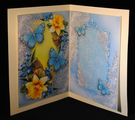 A5 Daffodil Flutters Card Front Kit by Yvonne Middleton