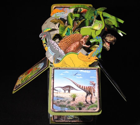 MEN BOYS BOX CARD KIT - PRE-HISTORIC DINOSAURS GREETING CARD by Yvonne Middleton