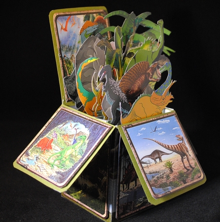MEN BOYS BOX CARD KIT - PRE-HISTORIC DINOSAURS GREETING CARD by Yvonne Middleton