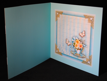 Polka Dot Teacup with Flowers Mini Kit by Yvonne Middleton