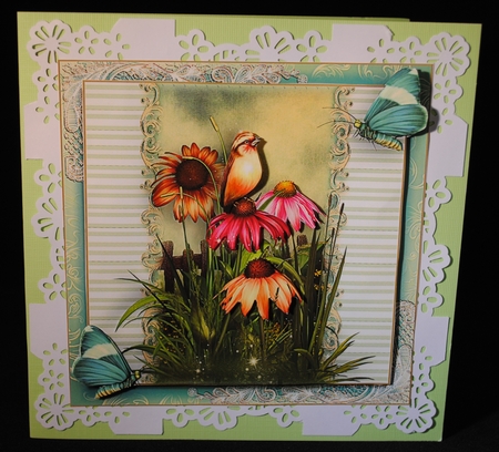 The Flower Field Card Front Kit by Yvonne Middleton