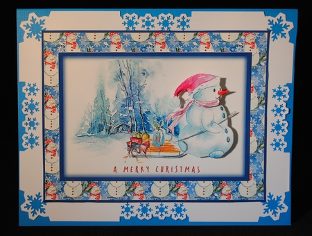 Christmas  Snowman by Yvonne Middleton