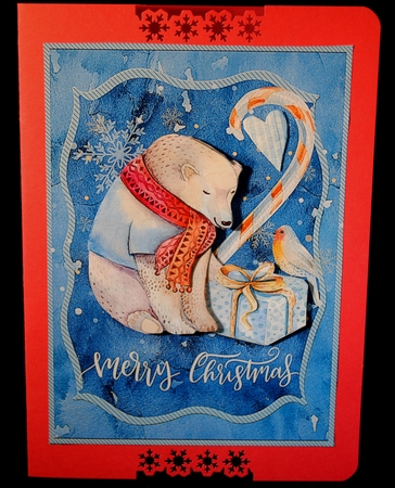Christmas  Bear 1 by Yvonne Middleton