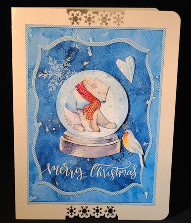 Christmas  Bear Snow Globe by Yvonne Middleton