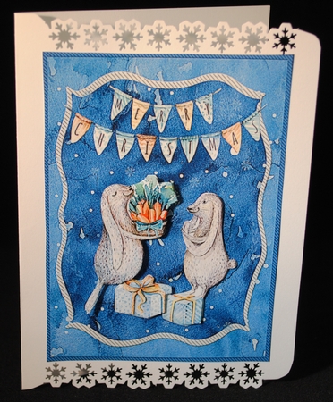 Christmas  Bunnies by Yvonne Middleton