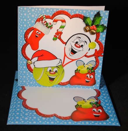 8x8 Laughing because its Christmas tennis mini kit by Yvonne Middleton