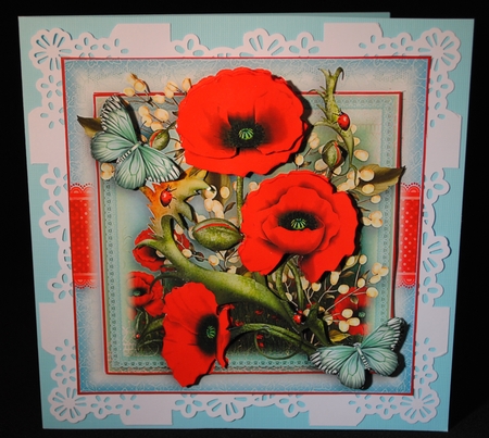 Poppy Fields Card Front Kit by Yvonne Middleton