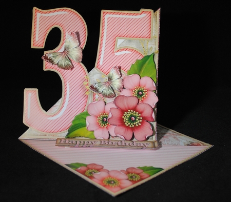 Vintage Easel 35th Birthday Card Kit 1178 by Yvonne Middleton