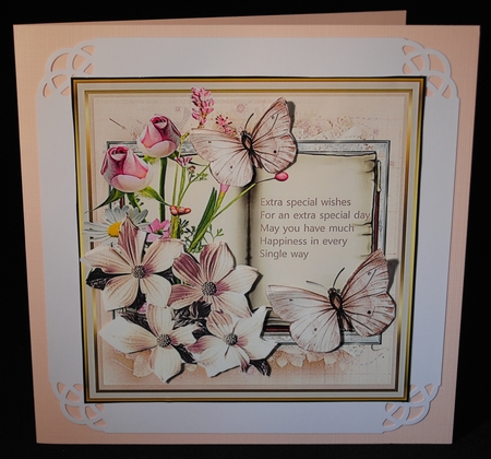 Flowers and butterfly by Yvonne Middleton