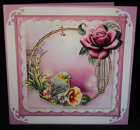 Little Bird Sympathy Decoupage Card by Yvonne Middleton