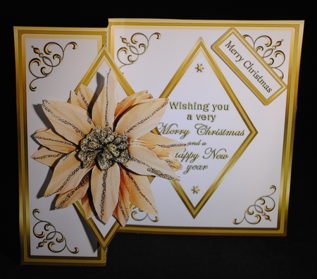 Diamond fold back  Gold Poinsettia by Yvonne Middleton
