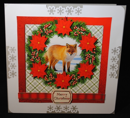 FOX CHRISTMAS WREATH by Yvonne Middleton