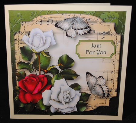 Sheet Music Plaque - Tudor Roses by Yvonne Middleton