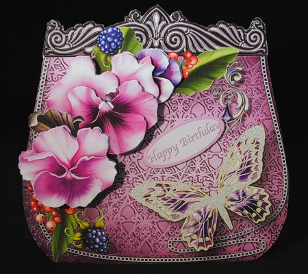Pansies - Antique Bag Card MIni Kit by Yvonne Middleton